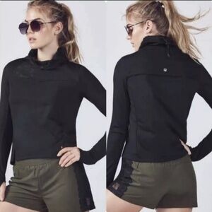 Fabletics Jolie Black mock neck pullover women’s size Small